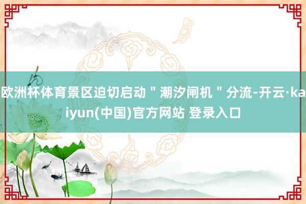 欧洲杯体育景区迫切启动＂潮汐闸机＂分流-开云·kaiyun(中国)官方网站 登录入口