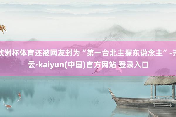 欧洲杯体育还被网友封为“第一台北主握东说念主”-开云·kaiyun(中国)官方网站 登录入口